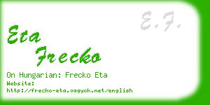 eta frecko business card